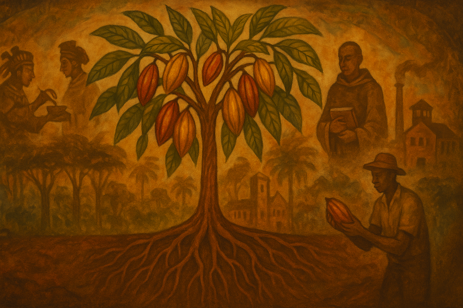 image of cocoa tree and different religions
